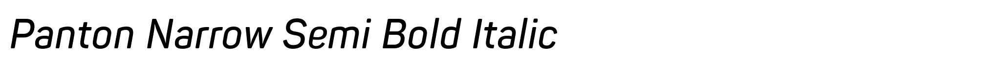 Panton Narrow Semi Bold Italic image